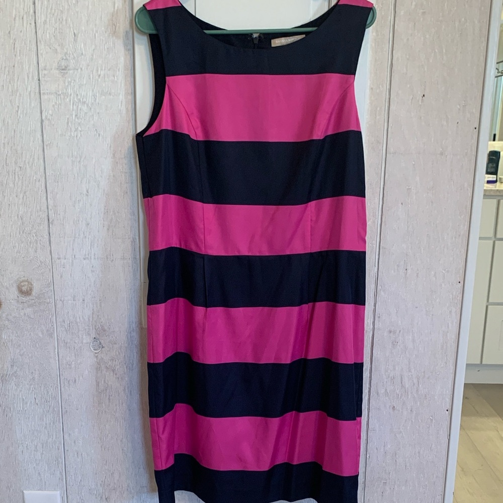 Banana Republic Women’s Halter Sheath Dress Sz 14  Colorblock Y2K Office Siren - Picture 4 of 5